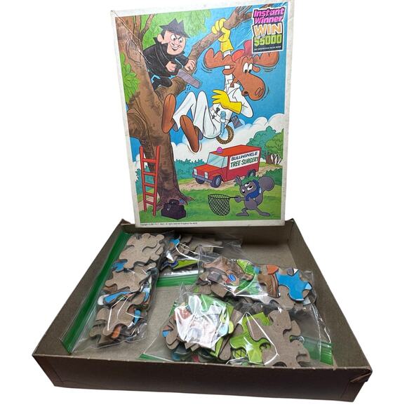 Vintage 1981 bullwinkle 100-piece large jigsaw puzzle - Picture 2 of 7